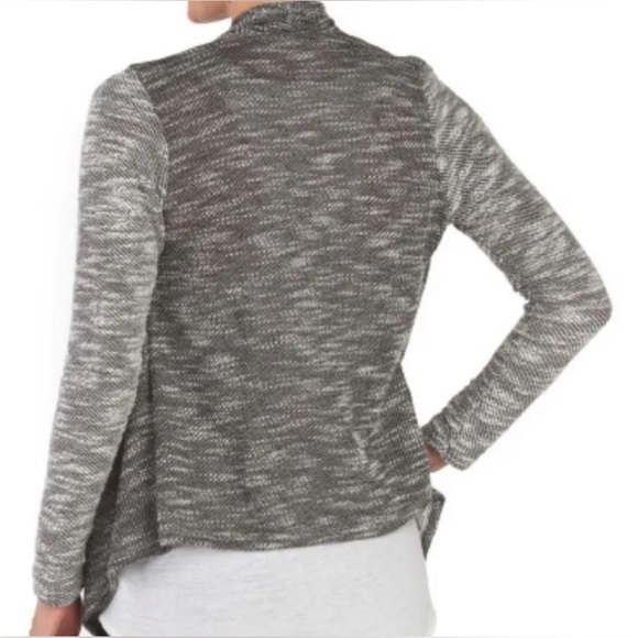 Kim & Cami open Fly Away Front Gray & Black or beige Cardigan, Size XL - Picture 6 of 11